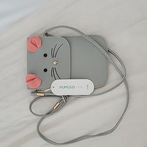 Cute Animal Cell Phone Pouch Gray | MUMUSO